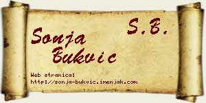 Sonja Bukvić vizit kartica